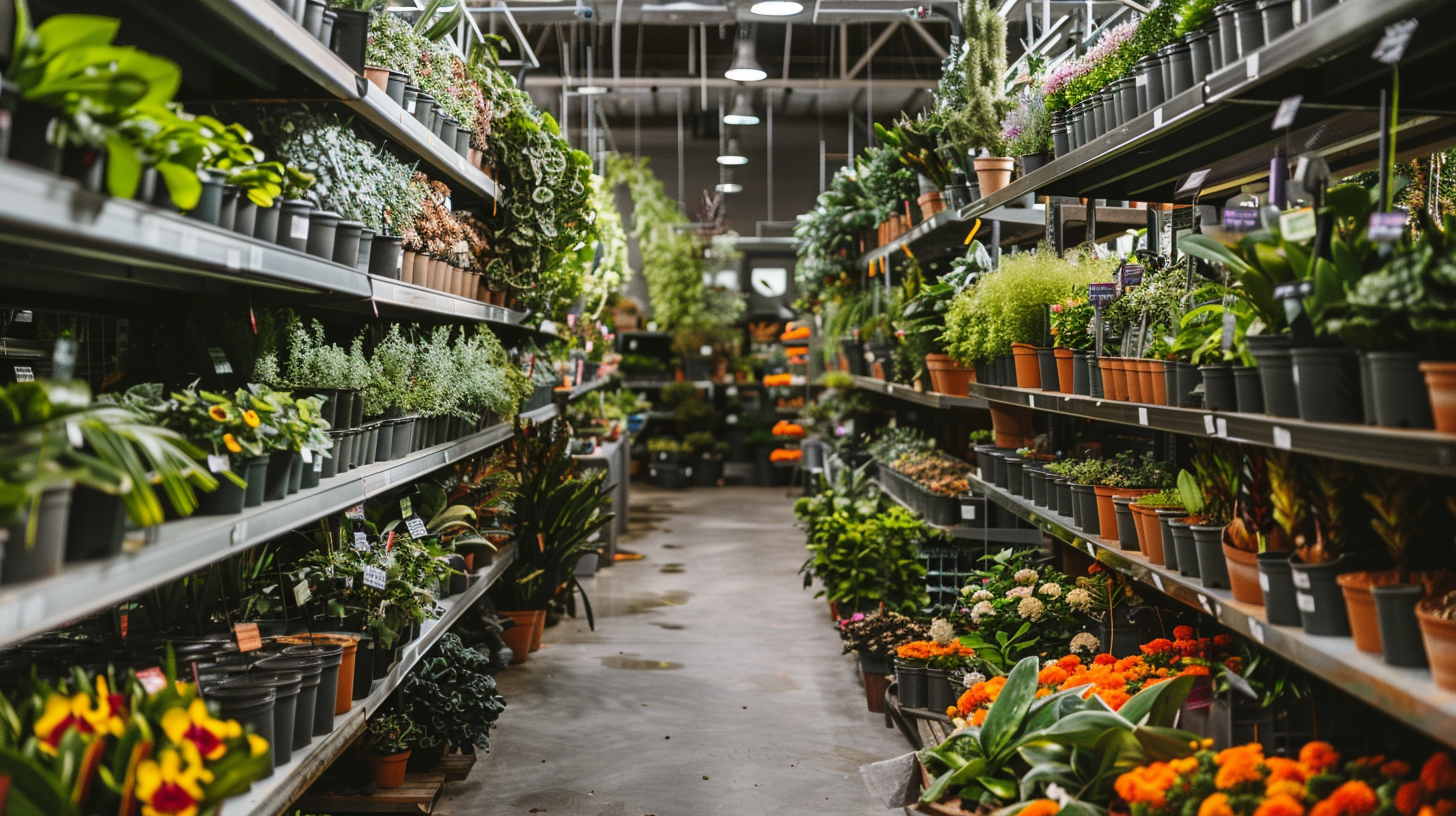 Departamento de jardinería de una tienda Home Depot ubicada en 5617 E. Sprague Avenue en Spokane Valley, Washington