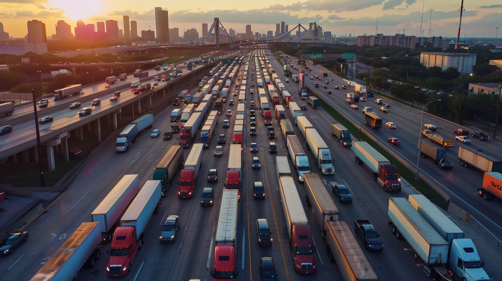 Control de tráfico en casos de accidentes de camiones en Houston