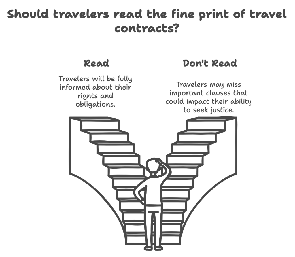 Should travelers read the fine print of travel contracts?