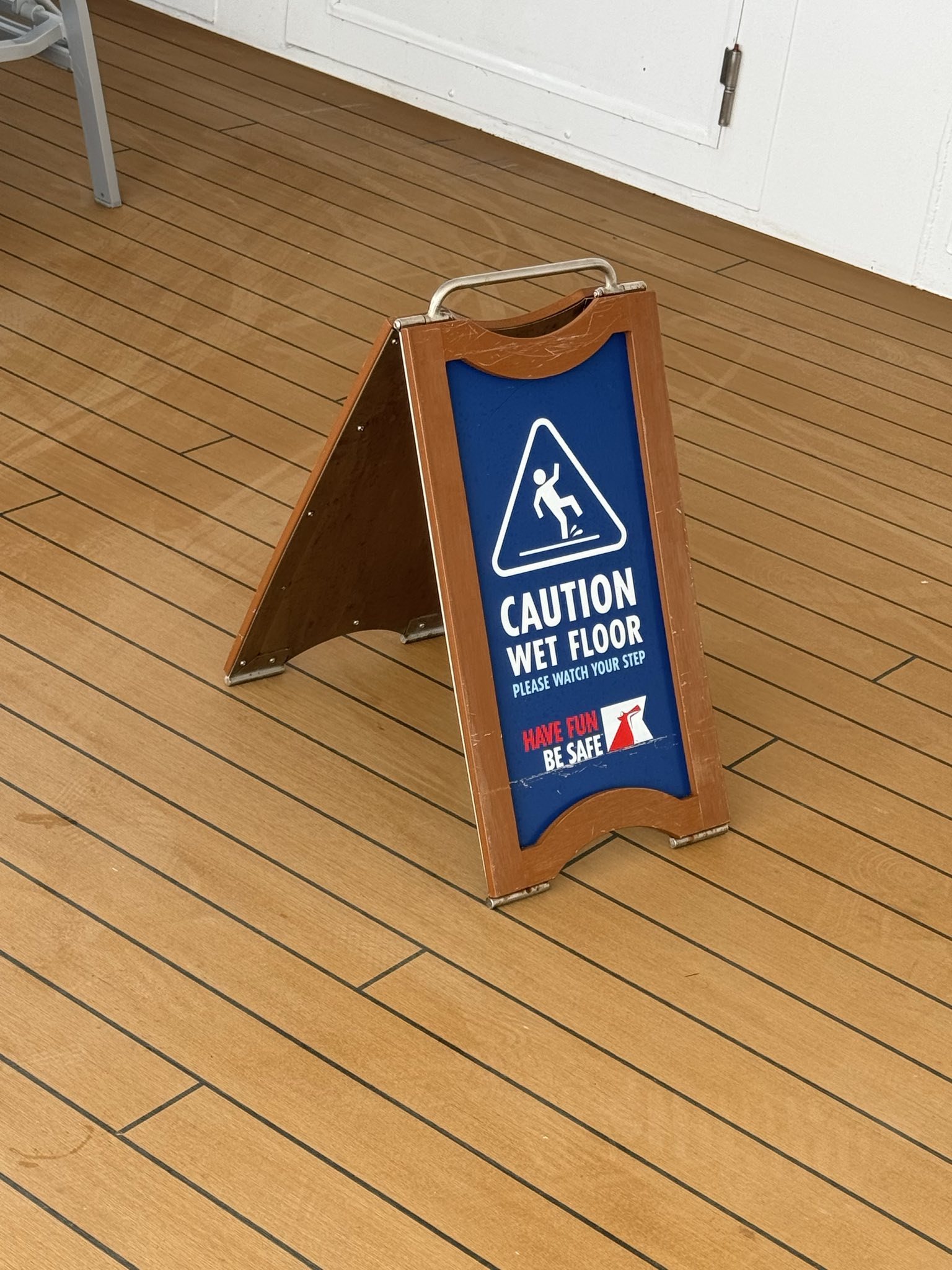 carnival cruise slip and fall sign