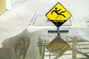 caution slip and fall sign
