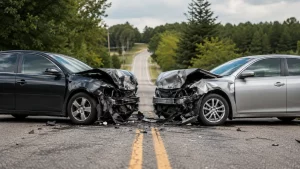 Head on collision and someone at fault in Houston