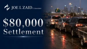$80000 settlement won by Joe I. Zaid & Associates in a multi vehicle accident in Houston