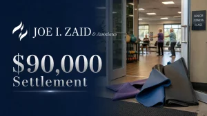 A fitness class causing a slip and fall resulting in a $90,000 settlement