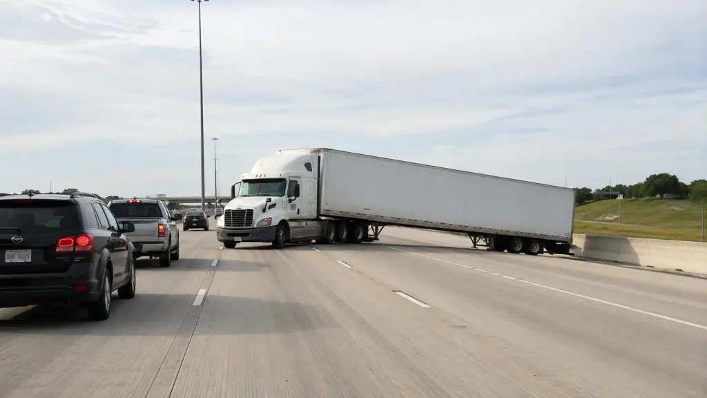 A jackknife truck accident and establishing who is liable for the accident and injuries