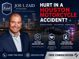 Infographic for a Houston motorcycle accident attorney and why it is important to call a lawyer after an injury from an accident