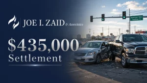 $435,000 settlement recovered by Joe I. Zaid & Associates from uninsured driver