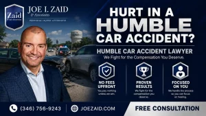 Joe I. Zaid Infographic for a humble car accident attorney explaining how our firm can help