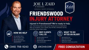 Friendswood injury attorney infographic explaining what to do after an injury