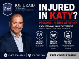 Katy injury attorney infographic by Joe I. Zaid & Associates explaining the importance of an injury attorney
