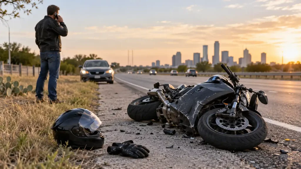 Motorcycle crash that happened in Texas