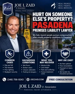 Pasadena premises liability lawyer infographic explaining the types of compensation someone can win from a premises liability claim
