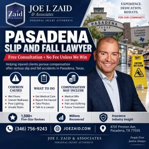 The process behind how a Pasadena slip and fall lawyer at Joe I. Zaid & Associates handles a claim